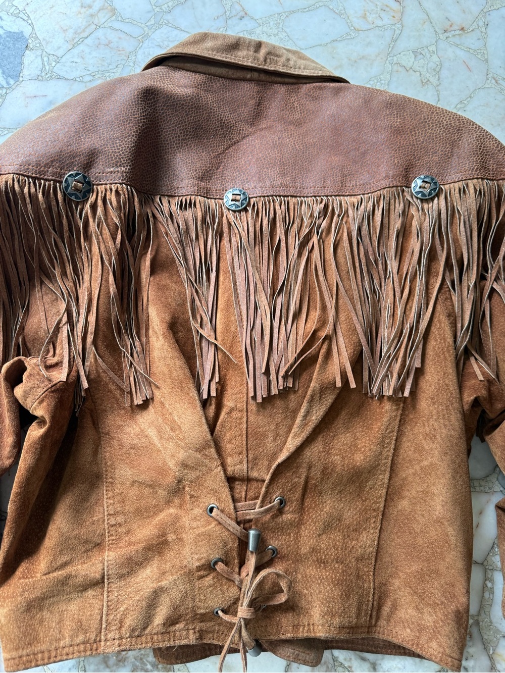 Vintage Leather Fringe Jacket - Women’s Medium - Picture 8 of 8